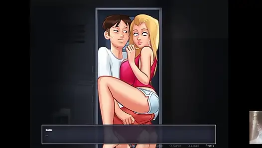 Big boobed slutty schoolgirl and I got stucked in the locker.