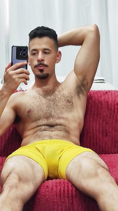 Teasing with the yellow football shorts