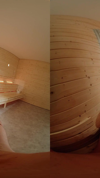 Iconic moment from "Fuck Me in the Sauna - Virtual Real Porn"