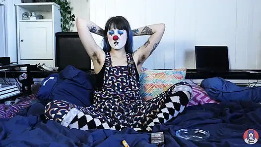 Hairy Clown Smokes