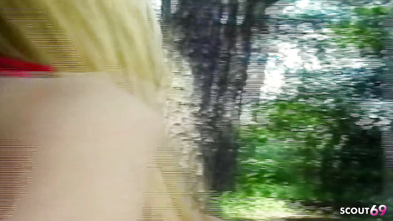 Blonde Tranny Fucks Latino Guy Outdoors in the Ass Until Cumshot