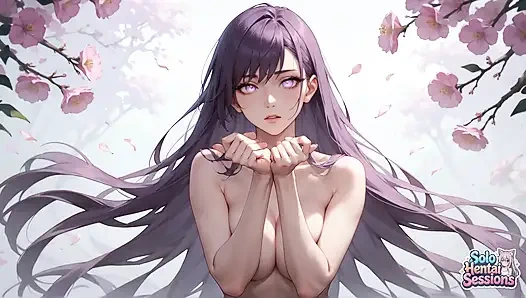 Violette haargöttin schluckt morgens kaffee im sonnengeschienen heiligtum