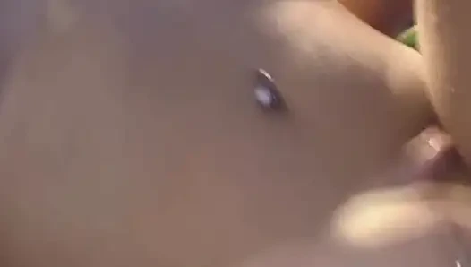 Busty Blonde MILF Sucks Cock and Rides Outdoors