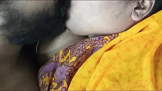 Hot kiss with handjob
