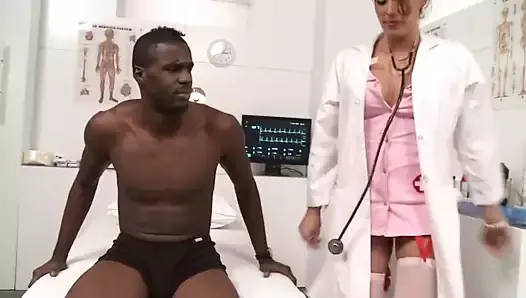 Black Patient Sticks His Long Black Cock In Nurse’s Cunt