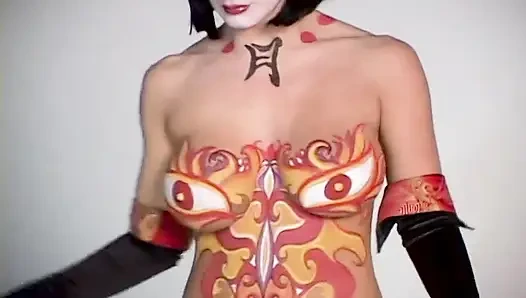 Rayuan artistik cat badan asap brittany andrews!