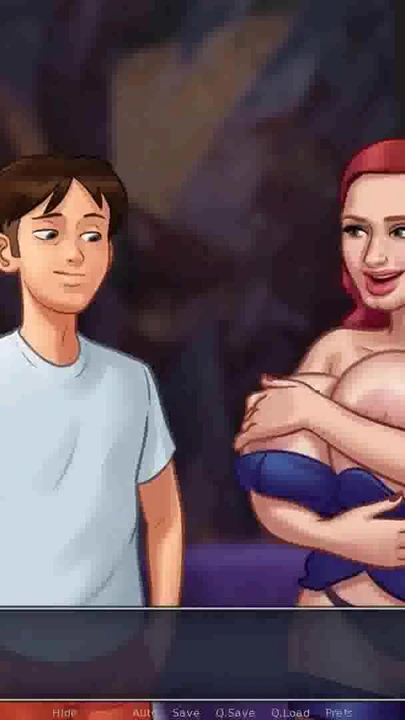Spectacular moment from "Summertime Saga: Horny Cougar MILF Fucks A Pizza Delivery Guy - Ep197"