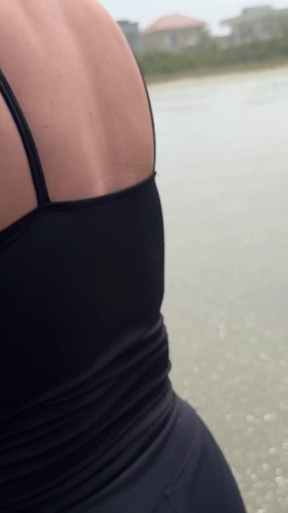 On the beach my wife and I invited a beachgirl to fuck she accepted because she was very horny! she has a pink pussy | Clip 2