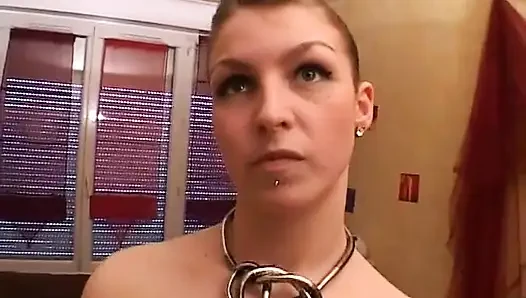 Ariane plays with dildo