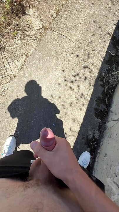 I masturbate on the street and cum