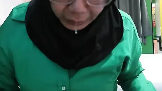 The stepsister woke up and played with her stepbrother.