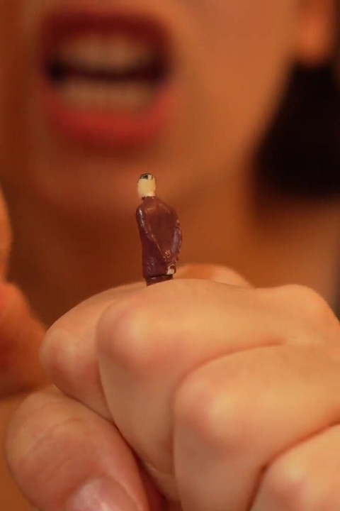 A Giantess Wife Humiliates and Taunts Her Tiny Husband, Mocking Him Because He Has a Small Cock.