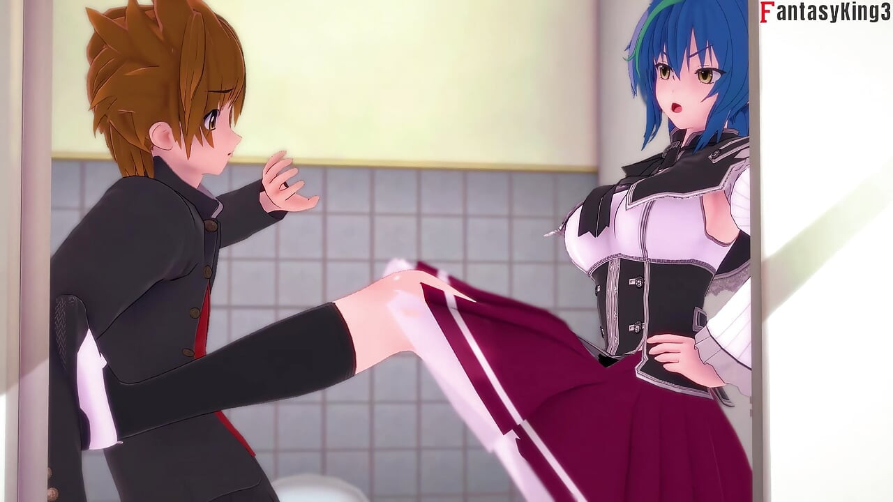 Xenovia ve Issei banyolarda sikişiyor, Rias öğreniyor - dxd ntr madness series