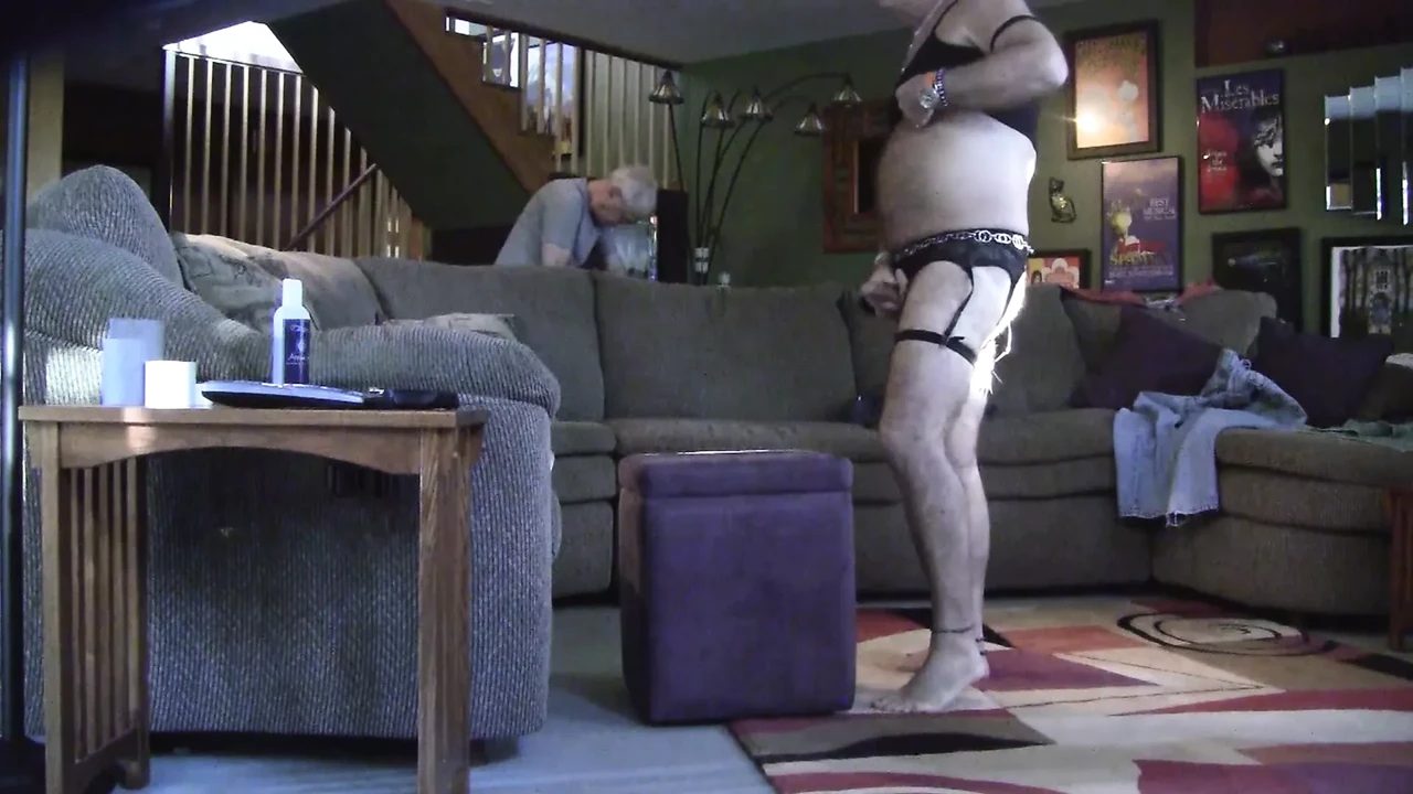 Mature 3 way with crossdresser slut Jackie step dad grandpa