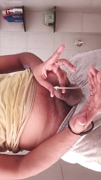 Indian boy name Ismaatdeva giving her fans to Silent jerk with funny handpee