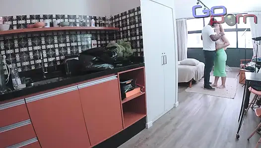 Cuckold Husband Walks Into the Room and Sees His Wife Fucking with BBC