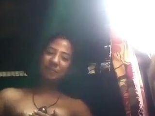 Village Girl masturbating using vegetable