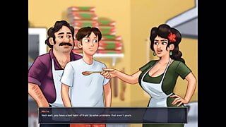 Summertime saga: calda milf italiana dalla pizzeria - ep55