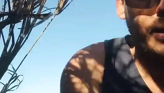 Masturbating in the Sea Outdoors - 1 part