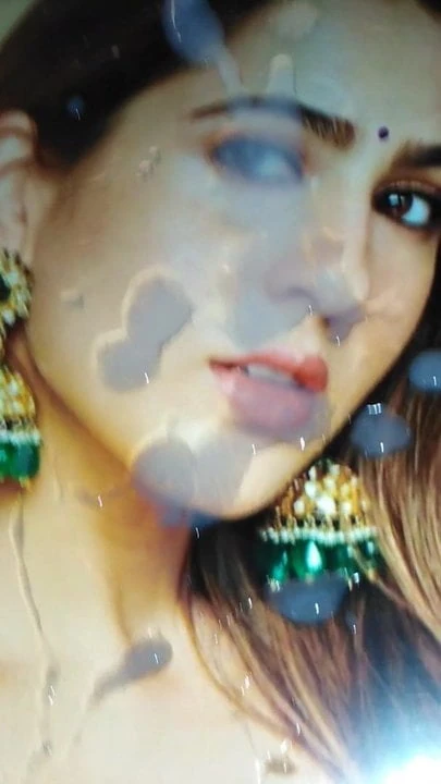 Sara Ali khan double cumtribute back 2 back cumshots on face