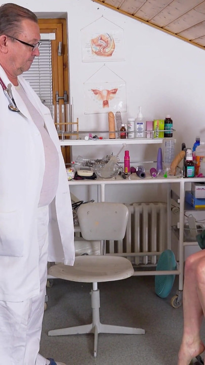 Emotional moment from "Kinky gyno exam and huge shuddering orgasm of horny pornstar Barbara Bieber"