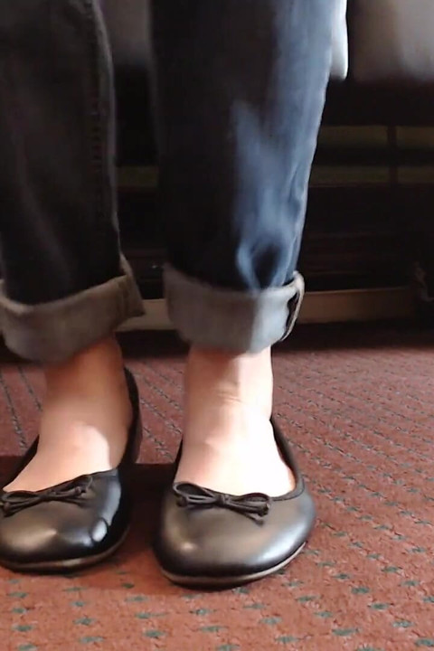 Ballet flats perna rápido salto salto tapa