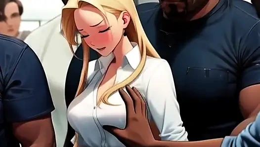 Beautiful Exotic Cartoon Women Get Free Used On The Public Train