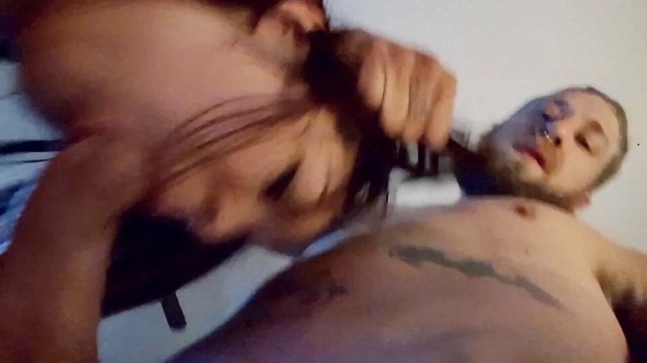 Latina sucks big white cock