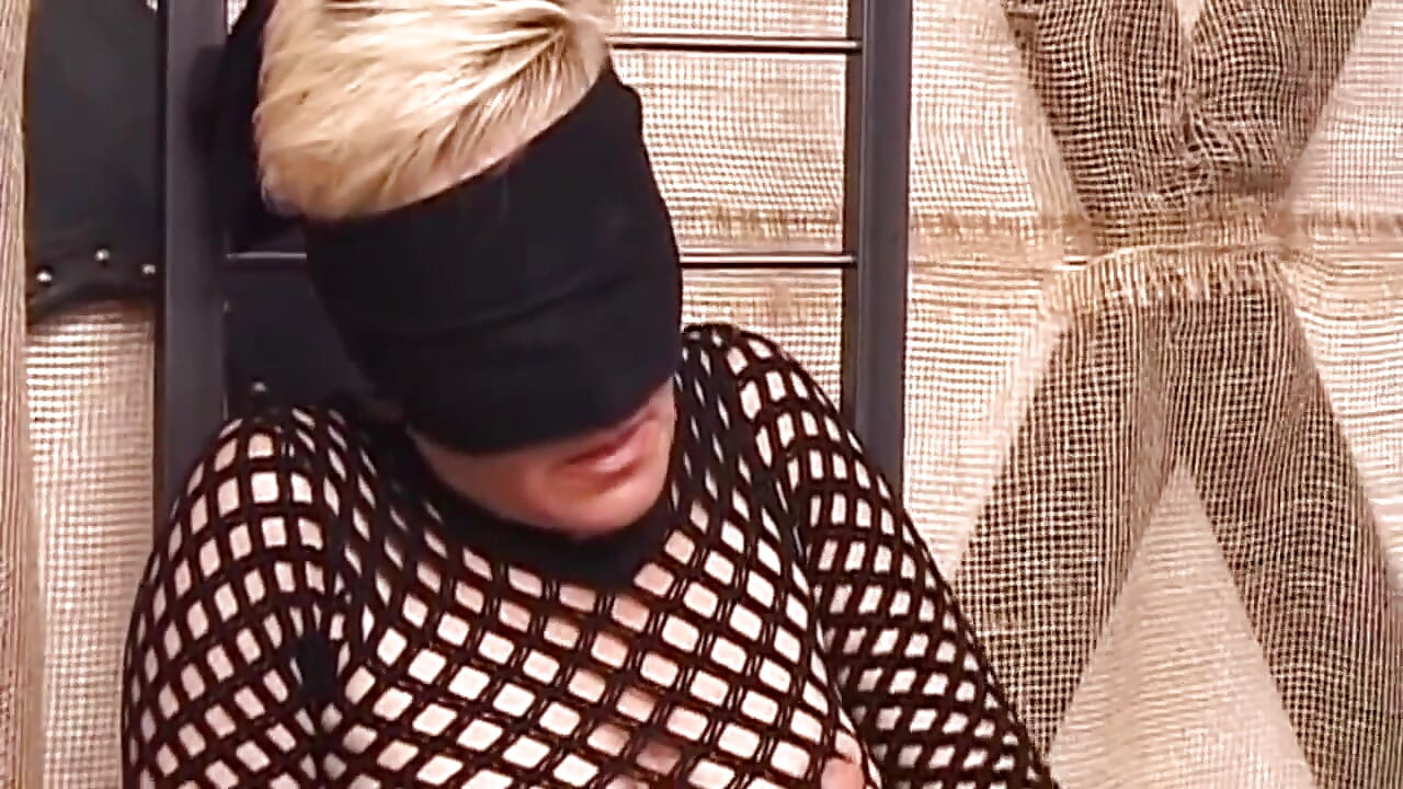 Blindfolded Blonde MILF Takes Rod and Fingers Deep