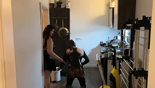 Fetish Lofts Clean-up Session with TV Slave Part 1-3