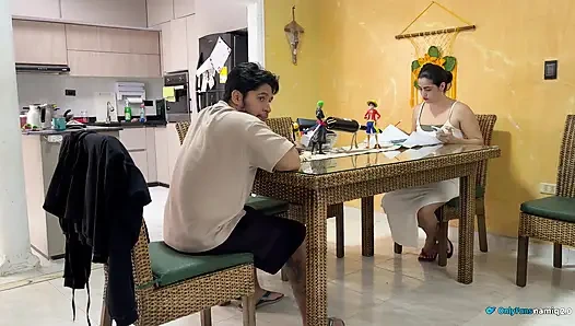 I fuck my wife's daughter in front of her and she joins the sex!