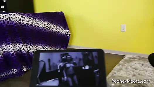 BBW doc gives a ball licking so she can taste cum