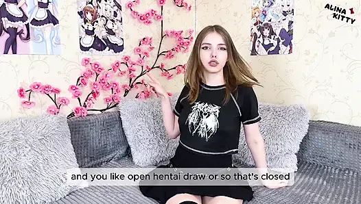 Sesi menggambar seumur hidup - artis hentai crot di dalam memekku dengan sperma daripada di canvas