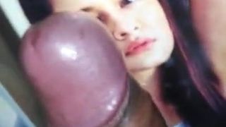 Avneet kaur cumtribute double cumblast back2back on face