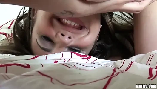 Lets Try Anal - Brunette Sabrina Taylor & Alb Share a First Anal Experience Blowjob for Their Special Home Movie