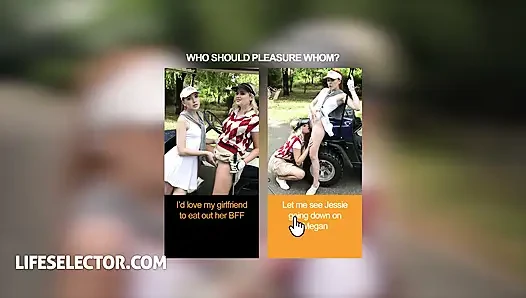 Rayuan lapangan golf Megan murkovski dan jessie ames