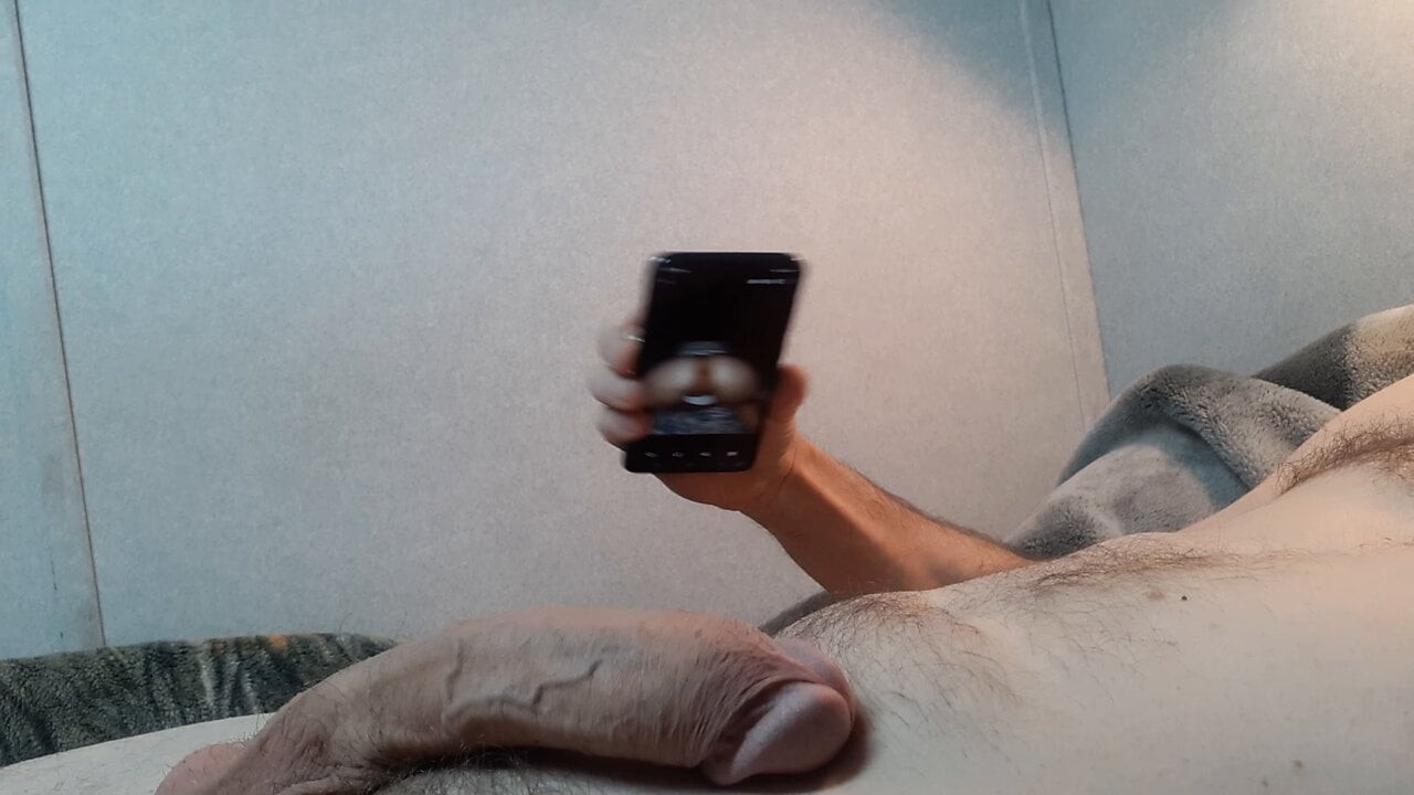 Showing my cock my wife's ass