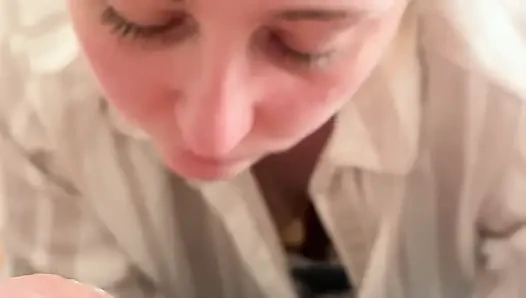 POV Edging Blowjob from MILF Wife