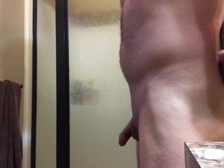 My tiny cock getting in the shower