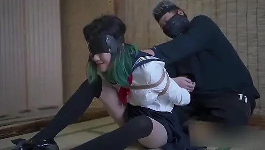 Xr65-a Girl in a School Uniform Had Her Feet Tickled.