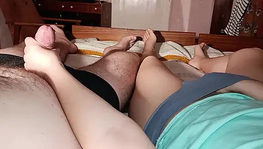 In bed with your stepmother, your night becomes pleasant