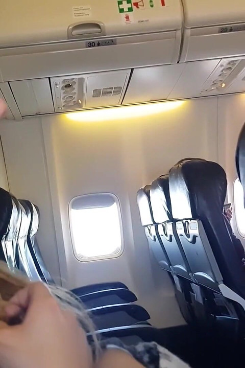 Airplane! Sucking Dick and Masturbating