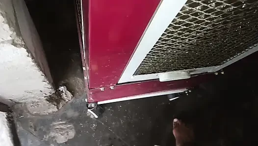 When her husband went to the bathroom in the kitchen, sister-in-law was alone, then sister-in-law's ass pussy fucked in the dog style of the land chusa.