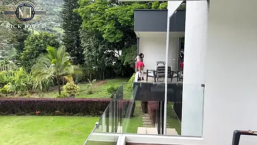 A Petite Girl Seduces Her Neighbor to Put His Cock in Her