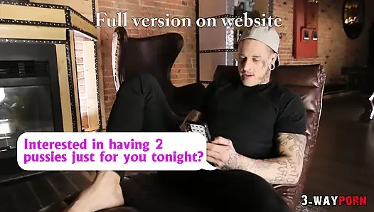 3-Way Porn - 2 Awesome Petite Babes Fucked Hard by Huge Cock