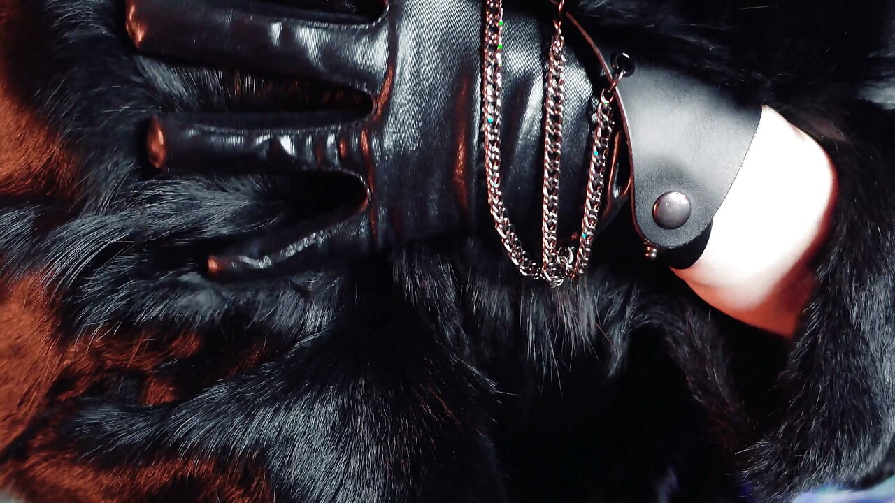 FUR FETISH video: beautiful Mistress tease and seduce. ASMR and JOI. Arya Grander.