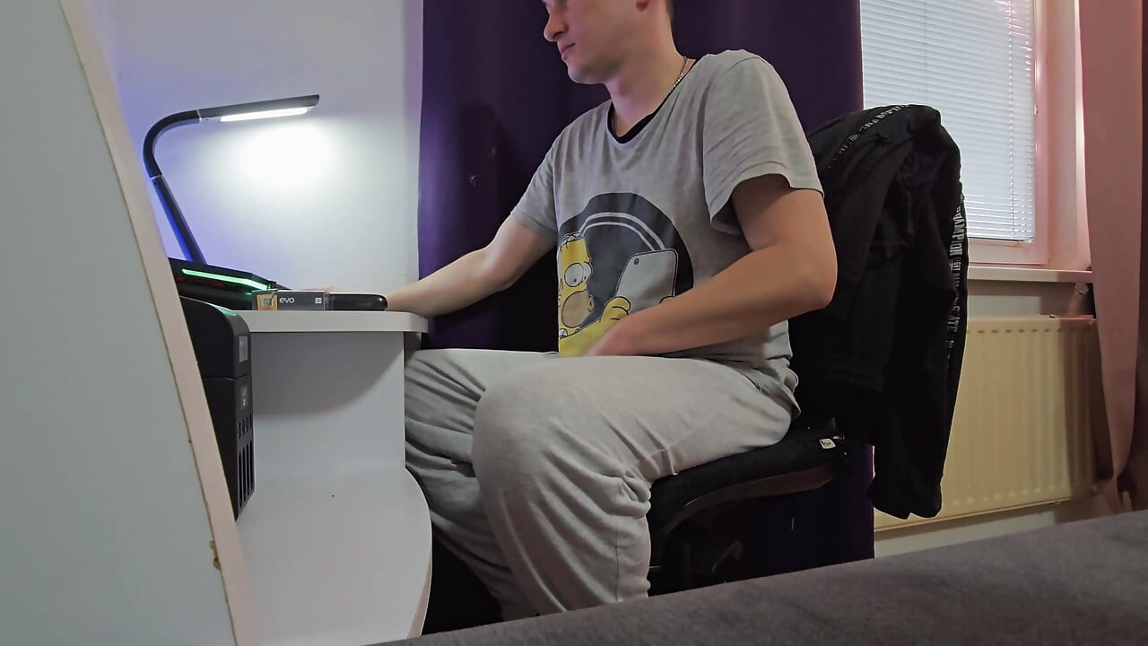 Horny Morning. Reaching Orgasm While Watching Porn