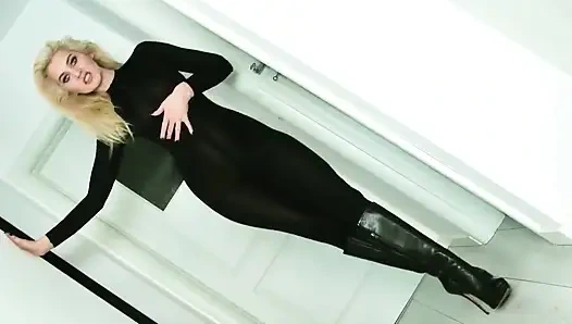 Spandex Catsuiit and Latex Gloves