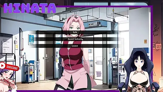 I spy on HINATA while she EXERCISES in the HOSPITAL with a gown and bathrobe, everything is transparent