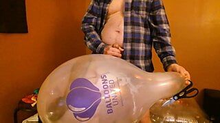 Balloonbanger 68) trzy balony o średnim rozmiarze - pop jerk cum - tato